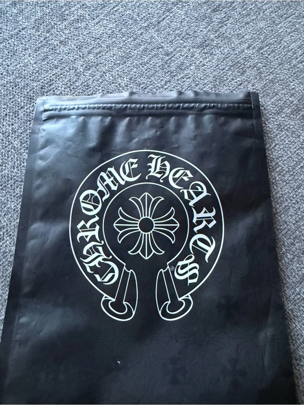 Chrome Hearts Black Cotton Face Mask with Logo Strap